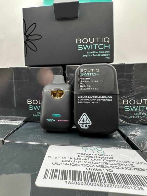 boutiq switch Sativa Passion Fruit Indica Blueberry1